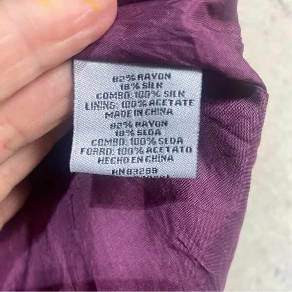 Steve Madden plum cranberry velvet geometric sleeveless shift dress small 6 - Picture 6 of 8